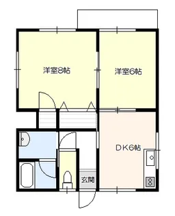 好保♭(コーポフラット)【2階】の間取り