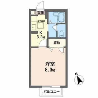 カーサ・フルハウス【1階】の間取り