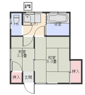 千葉県館山市船形【アパート】の間取り