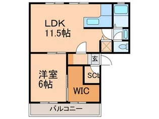 猪子石レックス【4階】の間取り