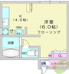 コーポABE 4 1F【1階】の間取り