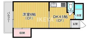 ハイツ南ながら【3階】の間取り
