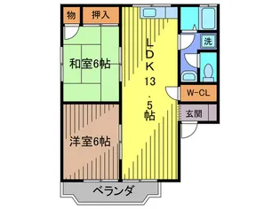 マイルドコート【1階】の間取り