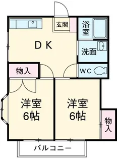 ハイツ住吉II【1階】の間取り