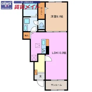 シエル【1階】の間取り