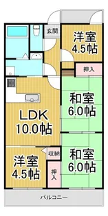 ラフォーレ夙川【7階】の間取り