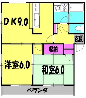 ファミリーハイツ【2階】の間取り