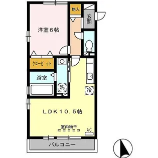 D-Room中川原【2階】の間取り