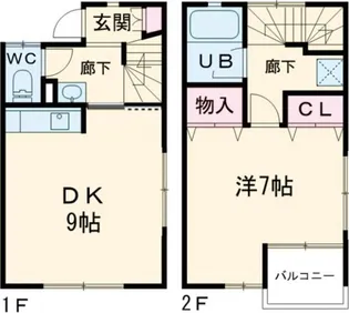 1DKの間取り画像