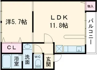 メゾンエスプリII【2階】の間取り
