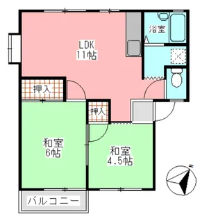 エスパート南段原【2階】の間取り
