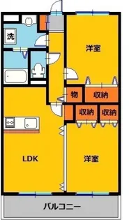 メゾン・ドゥ・ソレイユII【2階】の間取り
