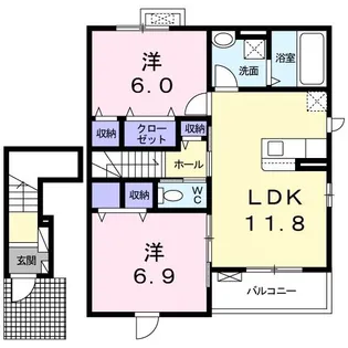 グランジェ スマイル【2階】の間取り