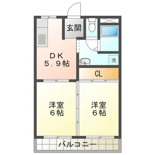 コーポアゴソ【3階】の間取り