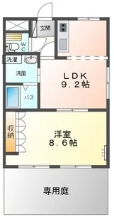 アップルコート【1階】の間取り
