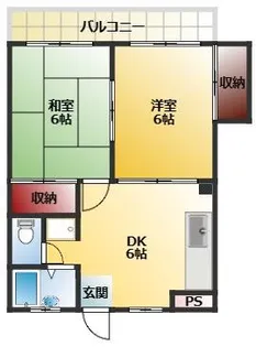 リバティマンション【2階】の間取り