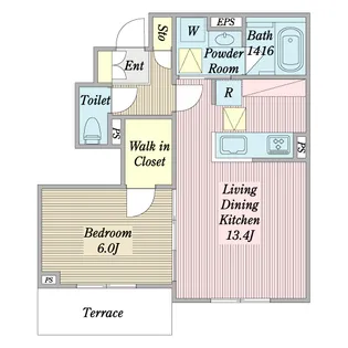 メゾン・ドゥ・エム【1階】の間取り