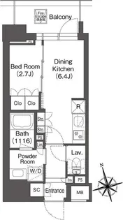 東京都台東区駒形1【マンション】の間取り