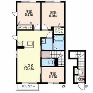 シャーメゾン秋和【2階】の間取り