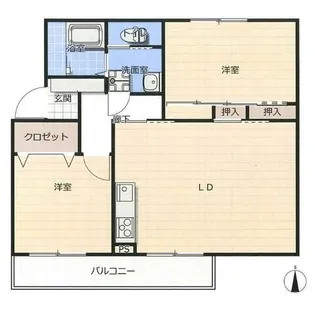 鳶尾団地【1階】の間取り