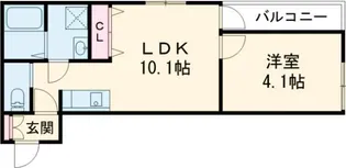 兵庫県加古川市加古川町本町【アパート】の間取り