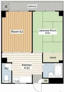 リトルブラウン【2階】の間取り