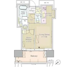 パークコート赤坂檜町ザ・タワー【14階】の間取り