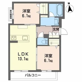 シャーメゾン光樹セントラル【2階】の間取り