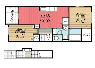 千葉県市原市五井【アパート】の間取り