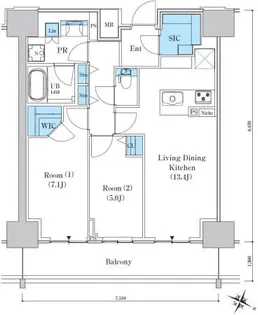 新潟県新潟市中央区東万代町【マンション】の間取り