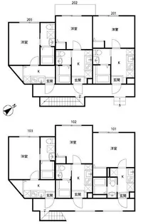 神奈川県横浜市旭区笹野台1【アパート】の間取り