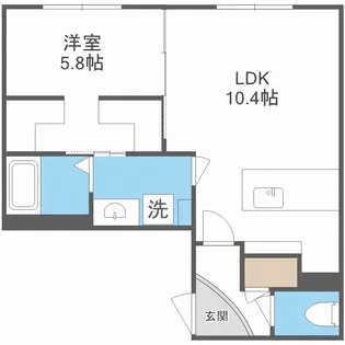 北海道札幌市豊平区月寒中央通7【マンション】の間取り