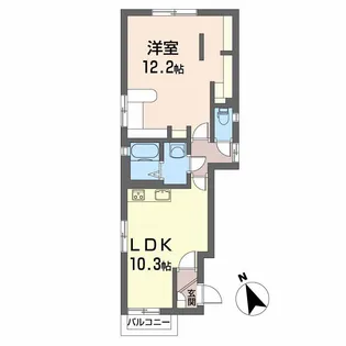 新潟県長岡市信濃2【アパート】の間取り