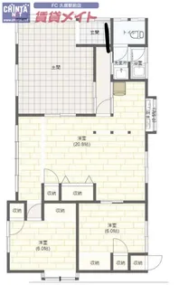 三重県津市垂水【一戸建】の間取り