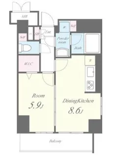 東京都新宿区北新宿4【マンション】の間取り