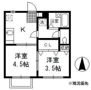 グレーハウス【1階】の間取り