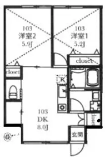 コンフォートテラス久我山【1階】の間取り