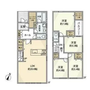 愛知県名古屋市西区円明町【一戸建】の間取り