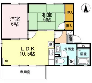 ボービラージュ坂本 C棟【1階】の間取り