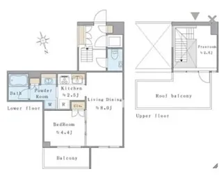 東京都港区西麻布4【マンション】の間取り