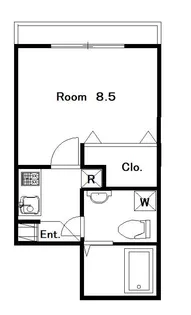 アミティ館内二番館【4階】の間取り