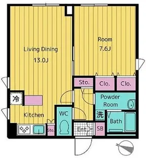 レガシア南麻布【4階】の間取り