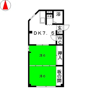 ノベリティー沓谷【2階】の間取り