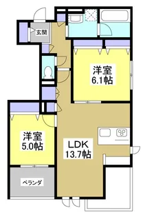 レジデンスリノア【2階】の間取り