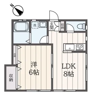 1LDKの間取り画像