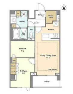 東京都新宿区四谷4【マンション】の間取り