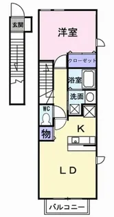 兵庫県加古川市平岡町新在家【アパート】の間取り