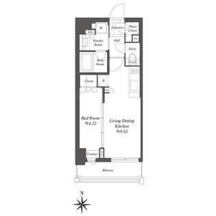 東京都港区白金1【マンション】の間取り