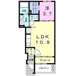 グラースメゾン【1階】の間取り
