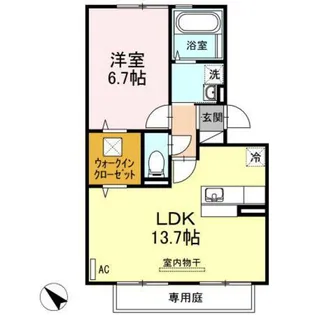 シャトレー東雲【1階】の間取り